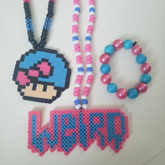 3 Piece Perler-Kandi PonyBead Set - Pink/Blue - Picture 1 of 3